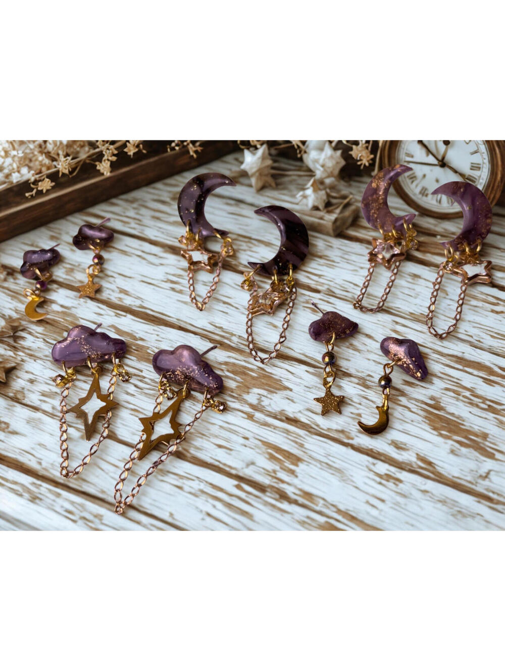 The Molnvi Viola Drop Earrings
